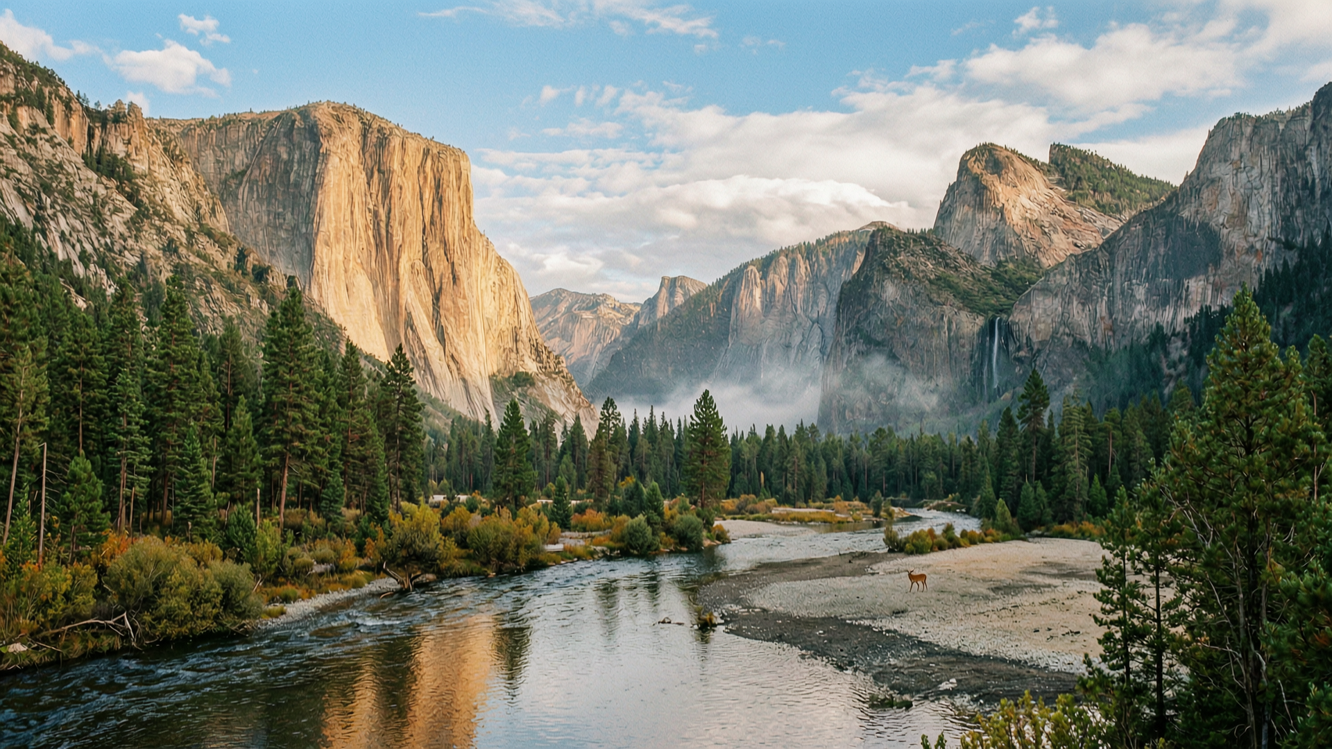 Morning walk in Yosemite Valley
