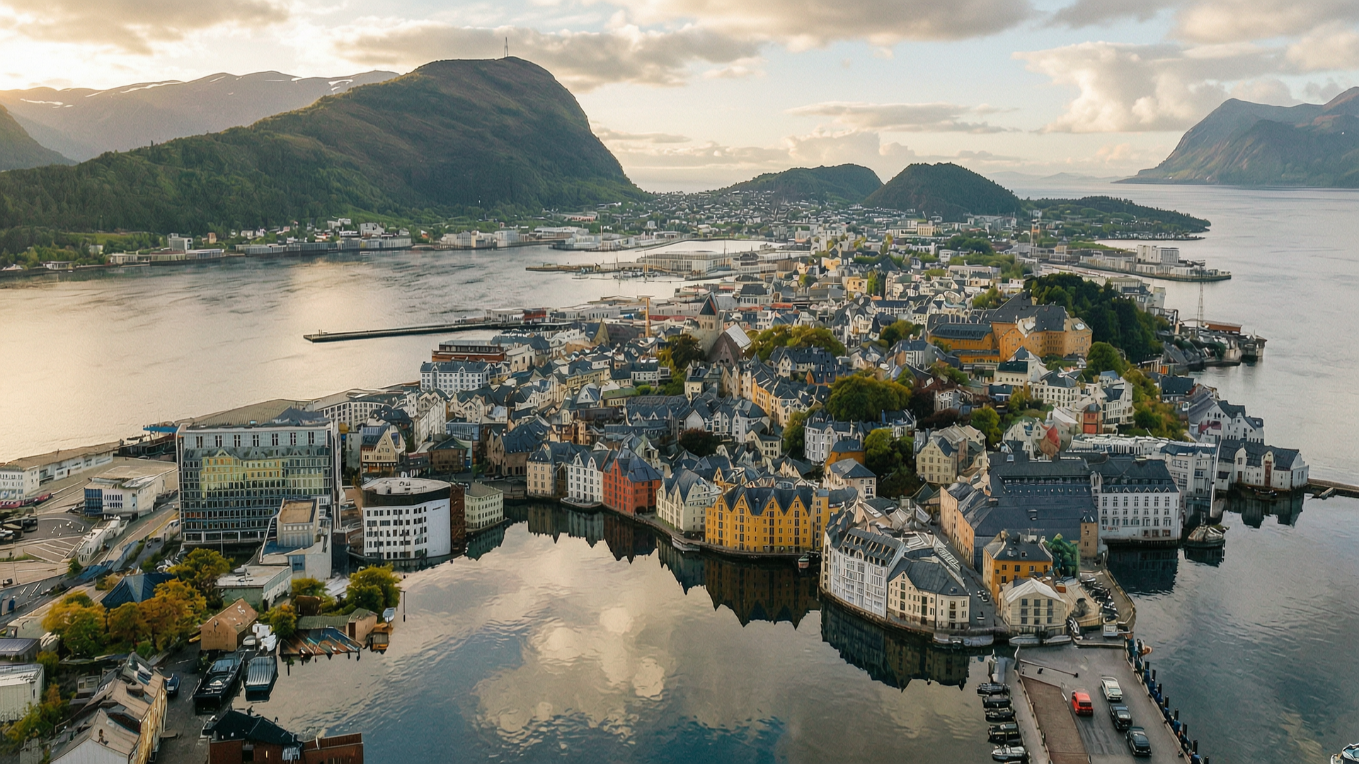 Morning walk through downtown Ålesund